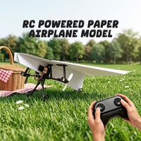 Set de Aviones de Papel Eléctricos con Control Remoto para Manualidades: Educación Aeronáutica, Juguete STEM, Regalo para Fiestas y Cumpleaños