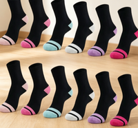 Chaussettes ras du cou pour femme Betop 80% coton peigné – Respirantes, décontractées, sportives, pour le quotidien, chaussettes de printemps tricotées haute densité 144N