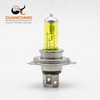 Phare à ampoules halogène en verre à quartz h4, feu avant de voiture jaune, 12v, 60/55w, 2 pièces