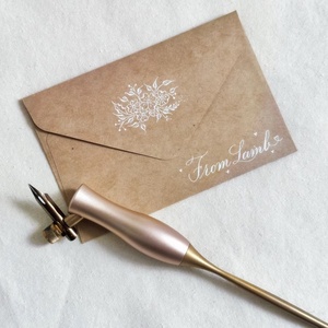 Set Vintage di arte floreale busta cartolina con carta intestata e pasta confessione per lettere d'amore <span class=keywords><strong>scritte</strong></span> in carta Kraft - Product Image 1