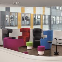 Fauteuil d'appoint en tissu à dossier haut, isolation acoustique, pour bureau, usage commercial et résidentiel, fauteuil de détente