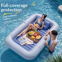 Lit flottant gonflable en PVC d'été, renforcé avec appui-tête, bateau flottant, flotteur de dérive de sauvetage, gros stock disp