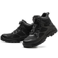 Botas de Trabajo de Seguridad JB9195 para Uso Industrial, Cómodas, Transpirables, Anti-Impactos, Resistentes a Pinchazos, con Puntera de Acero, Antideslizantes y Suaves