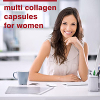 Capsules de complexe multi-collagène avec acide hyaluronique, biotine, vitamines, supplément de protéines hydrolysées pour femmes