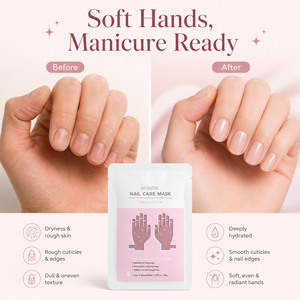 Masque pour les ongles à usage domestique ou en salon, marque privée, hydrate, adoucit les mains sèches et rugueuses, éclaircit la peau, nourrit, exfolie les bouts des doigts - Product Image 2