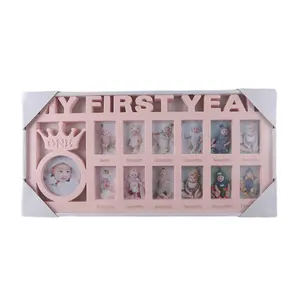 My First Year Baby Keepsake Frame 0-12 Months Baby Photo Frame New Born Souvenirs Kids Growing Memory Gifts