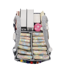 Borsa Porta Pannolini Antifurto in Feltro Grigio Spessore 3mm per <span class=keywords><strong>Mamma</strong></span> <span class=keywords><strong>e</strong></span> Bambino, Organizer Portatile da Viaggio <span class=keywords><strong>e</strong></span> Auto - Product Image 4