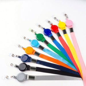 Custom Logo Plastic Retractable Reel Chain Badge Holder With <b>Lanyard</b> Neck Strap <b>for</b> <b>Key</b> Cards Promotion Gifts - Product Image 3