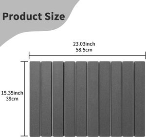 Absorbent Quick Dry <b>Foldable</b> Diatomaceous Earth <b>Bath</b> Mat Non-Slip Eco-Friendly Modern Wave Design for Bathroom Kitchen - Product Image 2