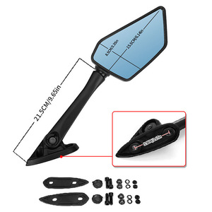 Rétroviseur <span class=keywords><strong>de</strong></span> moto à champ <span class=keywords><strong>de</strong></span> vision large - Rétroviseur <span class=keywords><strong>de</strong></span> recul modifié R3 Horizon avec grande lentille, en fibre <span class=keywords><strong>de</strong></span> carbone effet peau <span class=keywords><strong>de</strong></span> serpent - Product Image 3