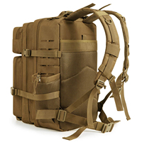 Sac à dos tactique personnalisé 45L en nylon de qualité supérieure pour hommes imperméable camouflage noir vert avec cadre interne doublure Oxford sac à dos de randonnée
