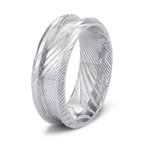 Poya 8mm 6mm 4mm Silber Schwarz Kobalt-Chrom Damast Edelstahl Keramik Titan Wolframkarbid Ringkern Rohling zum Einlegen