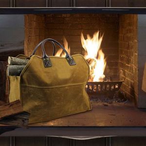 Échantillon Gratuit – Sac de Transport Robuste en Toile Cirée pour Bûches, Grand Sac à Bois de Chauffage Durable, Support pour Bois de Cheminée, Accessoires pour Poêle à Bois - Product Image 6