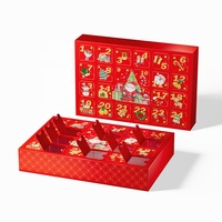 Fabricant de calendrier de l'avent de luxe réutilisable personnalisé boîte cadeau surprise en carton compte à rebours de Noël 24 jours