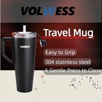 Thermos en acier inoxydable 304 avec doublure intérieure sans soudure, isolation thermique de 12 à 24 heures, sans BPA, design avec poignée, portable, cadeau