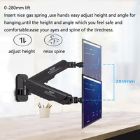 Bras de moniteur mural Kaloc, vente directe d'usine, 32 pouces, réglable en hauteur, support pour ordinateur de bureau, écran, computadora, moniteur
