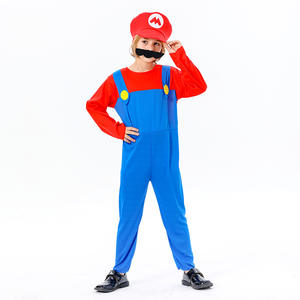 Luigi <span class=keywords><strong>Bros</strong></span> Plumber Outfit Stage Party Performance Costume Adult <span class=keywords><strong>Mario</strong></span> Cosplay Ropa - Product Image 4