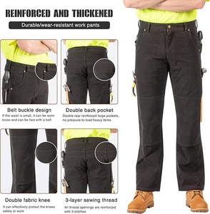 <span class=keywords><strong>Pantaloni</strong></span> Lunghi Casual da <span class=keywords><strong>Uomo</strong></span> Stile Sportivo HIGH STREET <span class=keywords><strong>Pantaloni</strong></span> Cargo Traspiranti 100% Cotone - Product Image 3