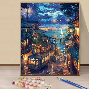 Kit de Pintura por Números, Estilo Impresionista, Kit de Pintura al Óleo para Hacerlo Uno Mismo, Lienzo al Óleo, Arte de Pared, Pintura por Números Personalizada de Diseñador, 30*40cm - Product Image 5