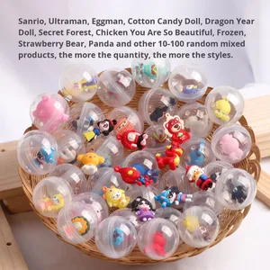 Transparent Pvc 32Mm Toy Egg Party <b>Doll</b> Children's One Two Yuan 45Mm Capsule Machine Gift - Product Image 4
