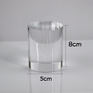 Clear Solid <b>Acrylic</b> Cylinder Display <b>Block</b> 50x100mm Transparent <b>Acrylic</b> Round Pillar Stand Custom Size - Product Image 1