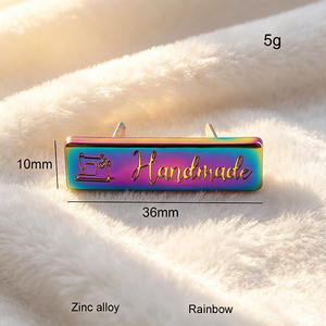 Custom Own Design Sew On Metal Logo Tags, Private Brand <b>Name</b> Metal <b>Labels</b> Custom Metal Plates for Clothing, Jeans, Handbags and - Product Image 3