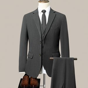 Traje <span class=keywords><strong>de</strong></span> Negocios <span class=keywords><strong>de</strong></span> Alta Gama <span class=keywords><strong>para</strong></span> <span class=keywords><strong>Hombre</strong></span>, Diseño Lavable y Resistente a la Decoloración, Traje Ligero <span class=keywords><strong>de</strong></span> un Solo Pecho y Color Sólido - Product Image 3
