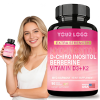 Complément alimentaire pour femmes OEM Myo-Inositol Berberine D-Chiro Inositol en capsules, favorise le métabolisme des œstrogènes et l'équilibre hormonal