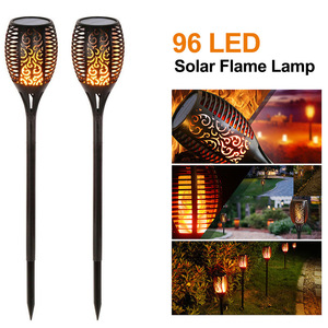 Lampe solaire à flamme, lumière de jardin extérieure, torche LED pour aménagement paysager, résistante à l'eau, à poser au sol, lumière décorative pour pelouse - Product Image 5