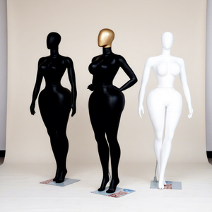 Maniquíes Femeninos al por Mayor, Tallas <span class=keywords><strong>Grandes</strong></span>, Cuerpo Completo, Modelos <span class=keywords><strong>de</strong></span> Exhibición para Boutiques, para Ropa <span class=keywords><strong>de</strong></span> Tallas <span class=keywords><strong>Grandes</strong></span>, Maniquíes <span class=keywords><strong>de</strong></span> Plástico para Mujeres Curvilíneas - Product Image 1