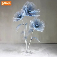 Grande fleur artificielle en chenille, ornements décoratifs super grands, Thanksgiving, 50 cm, Saint-Valentin, Nouvel An, Mariage