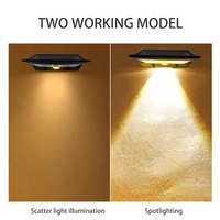 Lámpara de Pared LED Solar 2 en 1 con Batería de Litio para Jardín, con Sensor de Luz IP65 a Prueba de Agua y 2 Años de Garantía