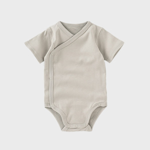 Mameluco de Manga Larga para Bebé 100% Algodón Puro, Cierre con Botones a Presión, Color Sólido, Unisex, Ropa de Verano, Body para Recién Nacido, Transpirable y Suave - Product Image 3