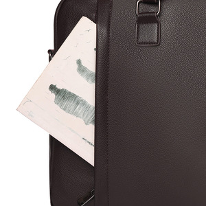 Housse de protection pour ordinateur portable en cuir PU souple et imperméable, bandoulière, 15,6 pouces, pour hommes - Product Image 2