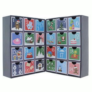 <span class=keywords><strong>Calendrier</strong></span> de l'Avent 24 boîtes vides en carton pour l'emballage des cadeaux de Noël - Product Image 1