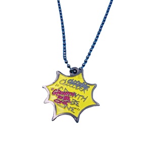 Collier avec logo de dessin animé en alliage de zinc couleur nickel noir, bijoux pour enfants, forme géométrique, chaîne extensible de 10 cm, directement de l'usine - Product Image 5