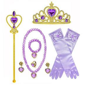 Accesorios de Princesa Azul para Niñas, Elsa, <span class=keywords><strong>Cenicienta</strong></span>, Blancanieves, <span class=keywords><strong>Aurora</strong></span>, para Disfraces, Vestidos, Lazo, Guantes, Corona, Varita, Collar, Pulsera - Product Image 3