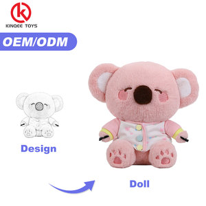 Kinqee con rối sang trọng Valentine đồ chơi Kawaii Mini grey tùy chỉnh động vật mềm nhồi Koala đồ chơi sang trọng - Product Image 1