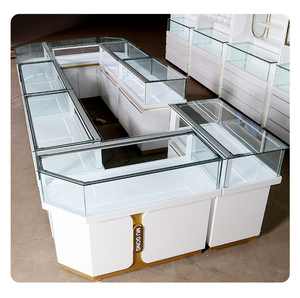 Tùy Chỉnh Chất Lượng Cao Cao Cấp Kính Hiển Thị Truy Cập Tủ Gỗ Nướng Sơn Ánh Sáng Thương Mại Tủ - Product Image 1