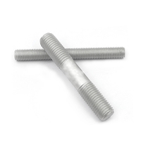 Double End Stud Bolt Dacromet Coated Carbon Steel Threaded Fastener for Construction Machinery Industrial Applications Hardware