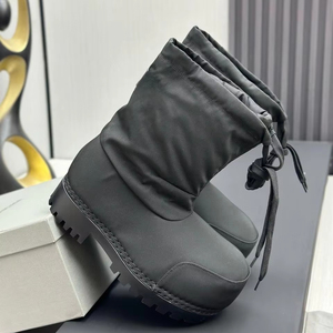 Fashion Women's & Men's Exaggerated Super Round Toe Ankle High Desert <b>Boots</b> Shiny Super Soft Winter - Product Image 2