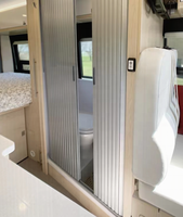Porte pliante en accordéon personnalisable en nid d'abeille pour salle de bain, douche, pièces de carrosserie de camping-car, porte coulissante de douche pour caravane, camping-car