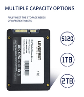 LEVOFAST Internal SATA 3.0 2.5" SSD 2TB untuk PC Desktop dengan Kecepatan Baca 540-550MB/s dan Kecepatan Tulis 500-520MB/s