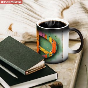 Outdoor Forest <b>Camping</b> Drinking Mug Frosted Black 11oz Ceramic Heat Sensitive Magic Cup - Product Image 3