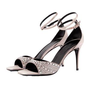 XINZI RAIN Sandalias de Tacón Alto con Logotipo Personalizado para Mujer Punta Abierta 10cm con <span class=keywords><strong>Cordones</strong></span> y Correa EN EL Tobillo - Product Image 1