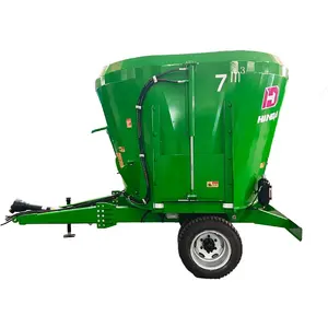 Single Auger Vertical small TMR Mixers Self propelled livestock feed mixer for sale