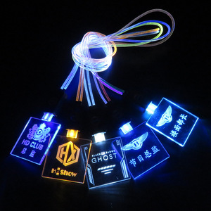 Cordones LED para Carnaval, Collar Luminoso, Cordón para el Cuello para Promoción, Recargable por USB, con Luz Intermitente, para Identificación, con Logotipo Personalizado - Product Image 2