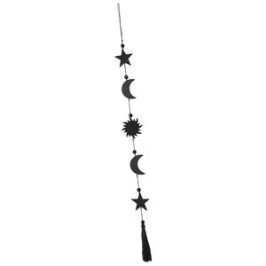 Decorazioni Moon bohémien cestino da parete di lusso fatto a mano macramè e metallo verticale Art decoro per soggiorno decorazioni per la casa - Product Image 2