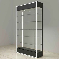 Meubles de magasin de détail affichage de cadre en aluminium magasin de tabac armoire en verre cas vitrine de magasin de fumée présentoir en verre pour magasin de fumée
