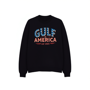 Suéter de Punto Estampado Patriótico para Mujer, Diseño del Golfo de América, Cuello Redondo, Informal, para Otoño, 100% Poliéster, Manga Larga - Product Image 1